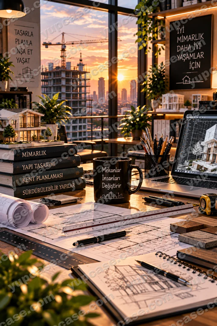 Architect's Studio – Mimar ve Mimarlık Temalı Telefon Kılıfı telefon kılıfı