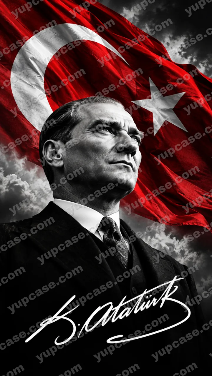 Atatürk & Türk Bayrağı – Cumhuriyet Temalı Telefon Kılıfı telefon kılıfı