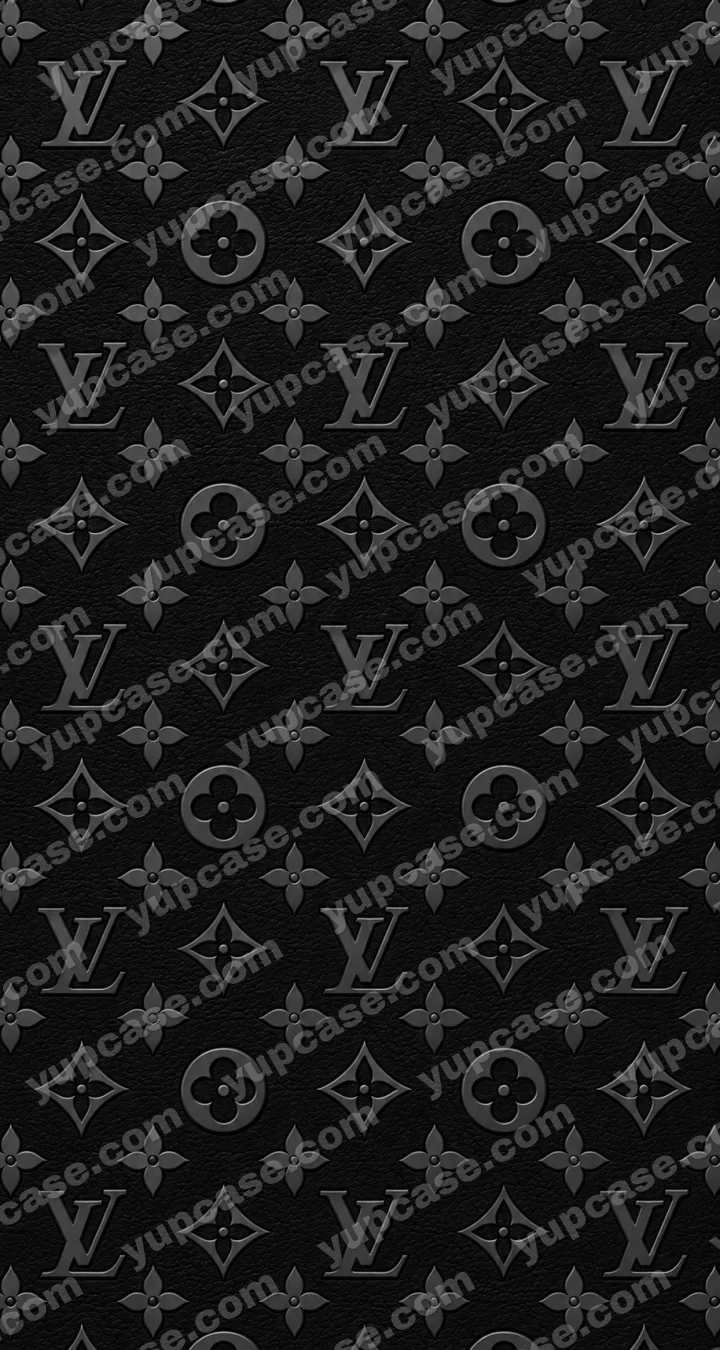 Black Monogram – Siyah Premium Desenli Telefon Kılıfı telefon kılıfı