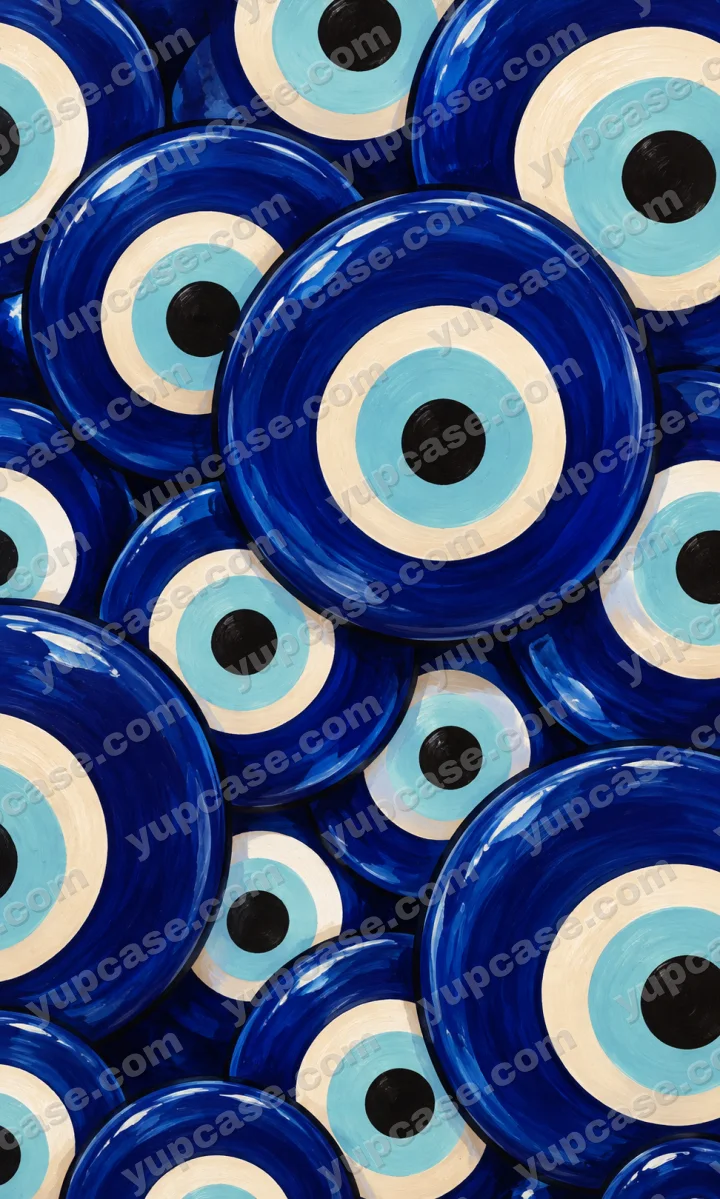 Blue Evil Eye – Mavi Nazar Boncuğu Desenli Telefon Kılıfı telefon kılıfı