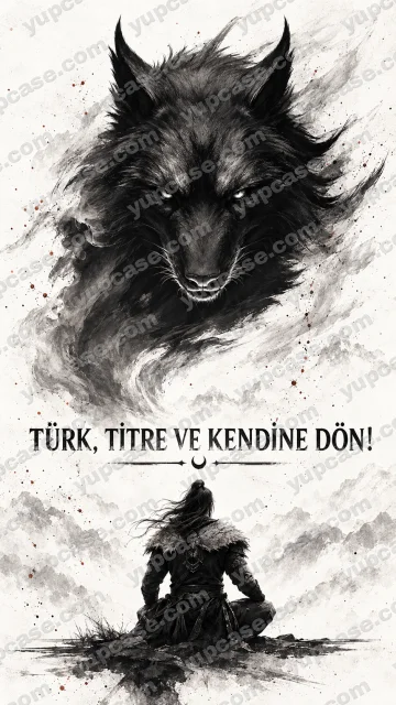 Bozkurtun Çağrısı – Türk, Titre ve Kendine Dön Tasarımlı Telefon Kılıfı telefon kılıfı