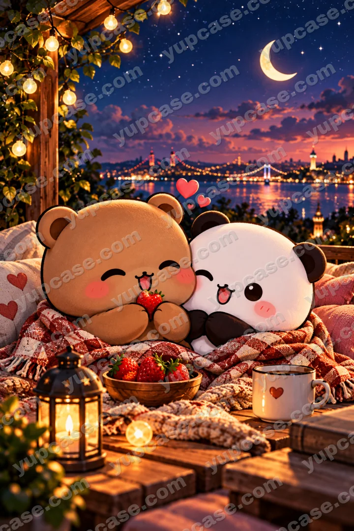 Dudu & Bubu – Sevimli Ayıcıklar Romantik Telefon Kılıfı telefon kılıfı