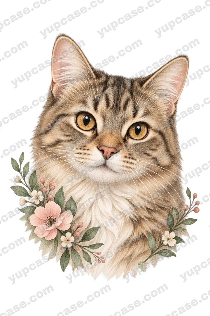 Kedi Portre telefon kılıfı