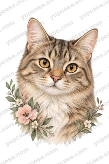 Kedi Portre telefon kılıfı