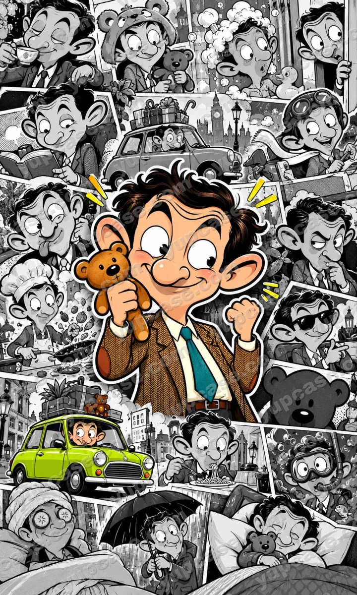 Komik Karakter ve Ayıcık Desenli Telefon Kılıfı telefon kılıfı