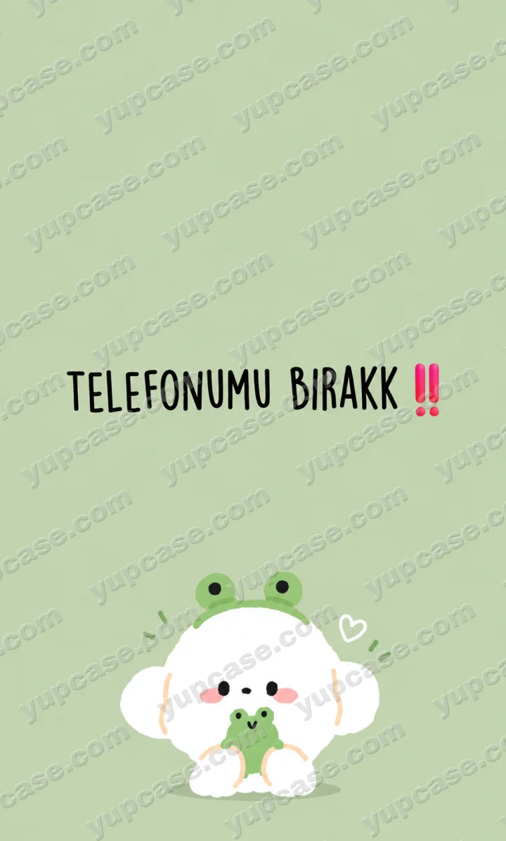 Kurbağa Şapkalı Sevimli Karakter Telefon Kılıfı telefon kılıfı