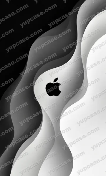 Monochrome Flow – Siyah Gri Dalgalı Desenli Telefon Kılıfı telefon kılıfı
