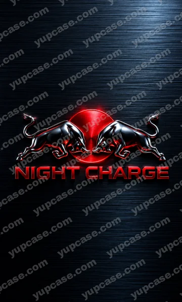 Night Charge – Metalik Boğa Amblemli Siyah Telefon Kılıfı telefon kılıfı