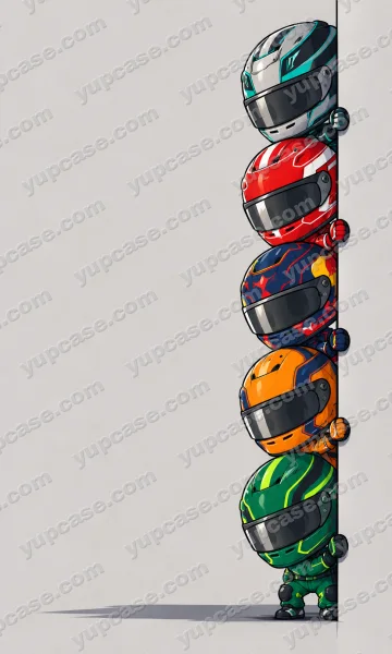 Racing Helmet Squad – Renkli Yarış Kaskları Telefon Kılıfı telefon kılıfı