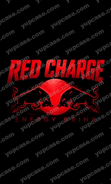 Red Charge – Kırmızı Boğa Amblemli Siyah Telefon Kılıfı telefon kılıfı