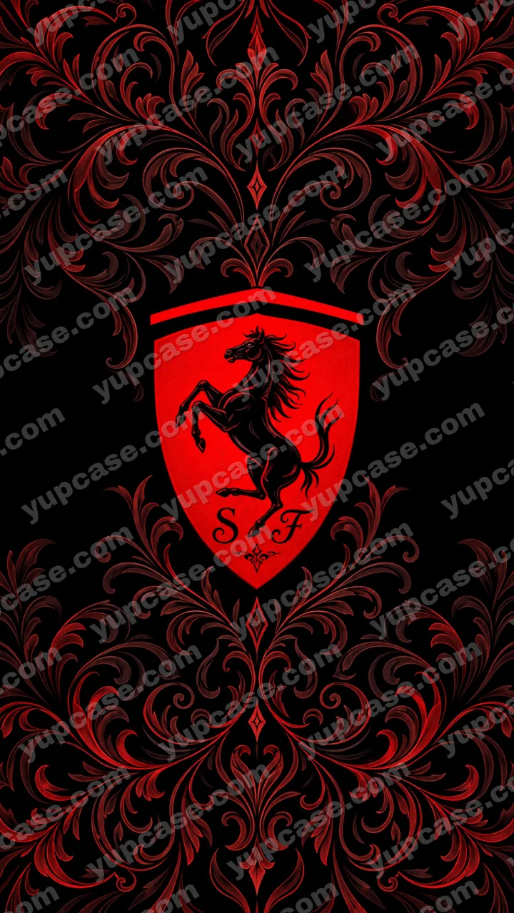 Rosso Stallion – Kırmızı At Armalı Siyah Telefon Kılıfı telefon kılıfı