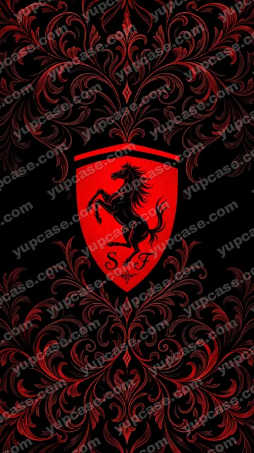 Rosso Stallion – Kırmızı At Armalı Siyah Telefon Kılıfı telefon kılıfı