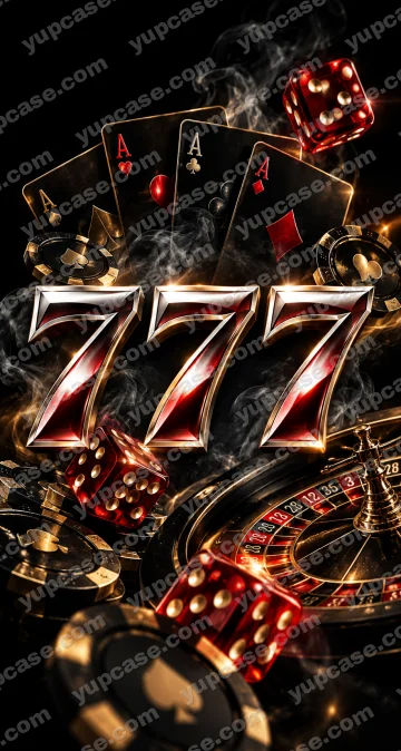 Royal Casino 777 – Kırmızı Siyah Casino Temalı Telefon Kılıfı telefon kılıfı