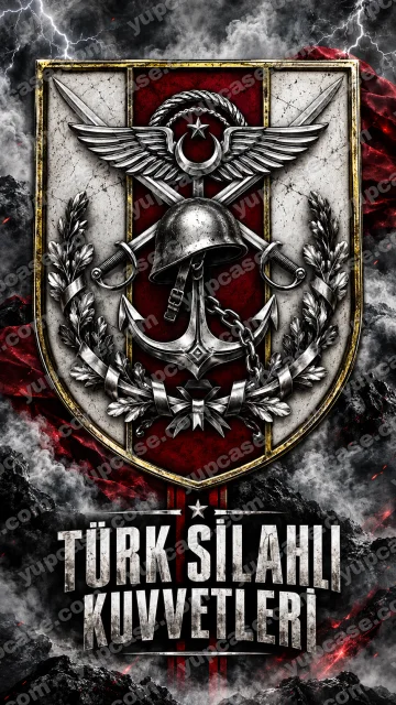 Steel Honor – Türk Silahlı Kuvvetleri Temalı Metalik Arma Telefon Kılıfı telefon kılıfı