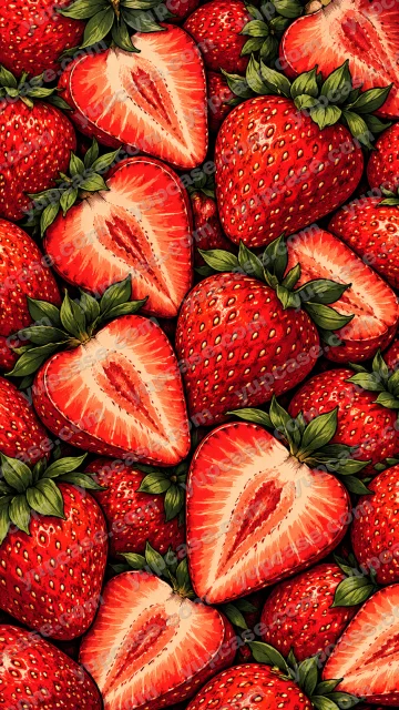 Strawberry Crush – Kırmızı Çilek Desenli Telefon Kılıfı telefon kılıfı