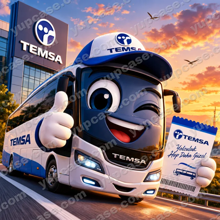 TEMSA Buddy – Eğlenceli Otobüs Telefon Kılıfı telefon kılıfı
