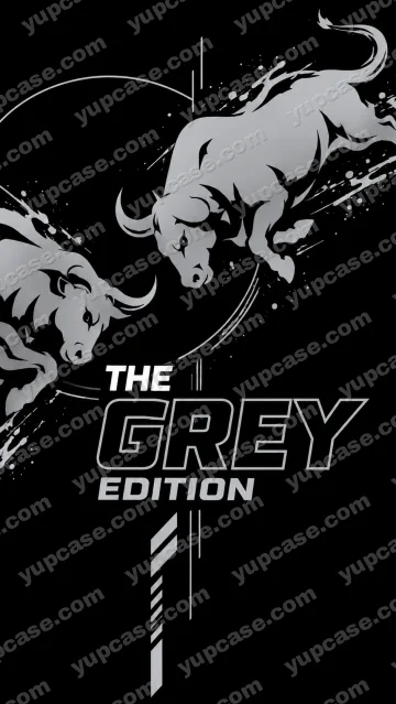 The Grey Edition – Gümüş Gri Boğa Tasarımlı Telefon Kılıfı telefon kılıfı
