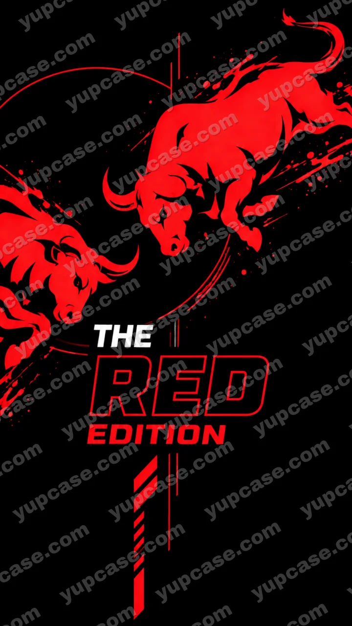 The Red Edition – Neon Kırmızı Boğa Tasarımlı Telefon Kılıfı telefon kılıfı