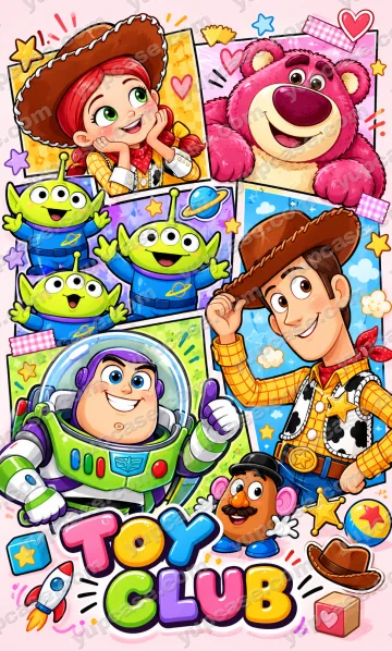 Toy Club – Renkli Oyuncak Karakterleri Desenli Telefon Kılıfı telefon kılıfı